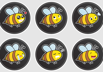 Expressive Bee Vectors - vector gratuit #302229